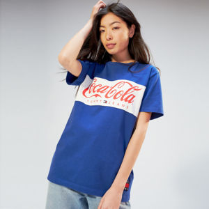 Tommy Hilfiger dámské modré tričko Coca Cola - M (429)
